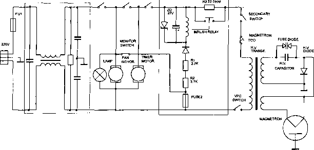 Схема микроволновки lg ms 1724w