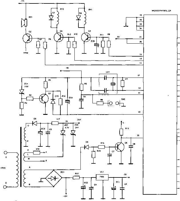 Схема СВЧ Samsung M1712NR circuit